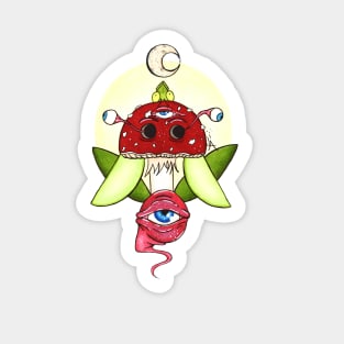 Mushroom moon eyes Sticker